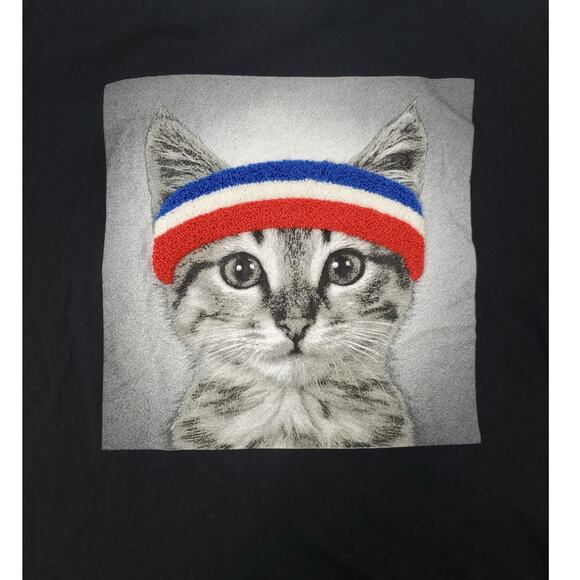 Zoe + Liv | Kitty Working Out Crop T-Shirt | Size XXL - Picture 2 of 4